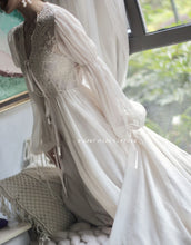 Load image into Gallery viewer, [Preorder] Handmade 30s Lace Princess bridal morning Cardi Gown
