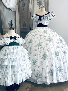 [Handmade] Gone with the Wind Vintage Reproduction custom made floral Prom Dress
