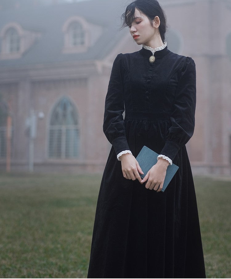Vintage long sales black dress