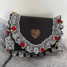 Load image into Gallery viewer, vintage hand bag vintage purse cottagecore bag cottagecore purse lolita bag gothic bag
