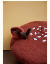 Load image into Gallery viewer, vintage hat cottagecore hat vintage fox hat deer hat vintage bonnet
