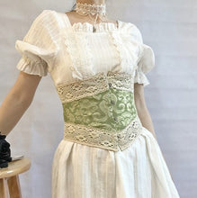 Load image into Gallery viewer, vintage corset handmade corset victorian corset waist band underbust corset
