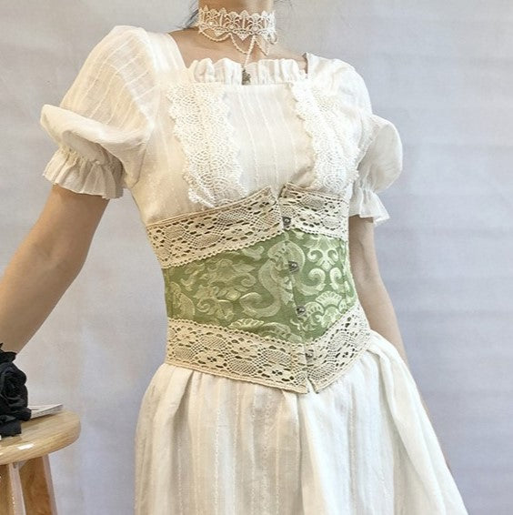 vintage corset handmade corset victorian corset waist band underbust corset