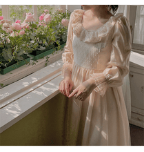 Load image into Gallery viewer, cottagecore dress fairycore dress ethereal dess dreamy dress vintage dress princess dress edwardian dress
