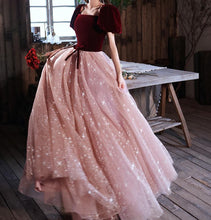 Load image into Gallery viewer, Retro Princess Puff Sleeves Prom Evening Dress Wedding Gown
