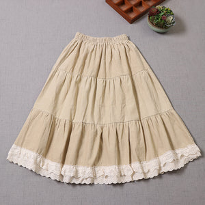 Cottagecore Embroidery Vintage Skirt