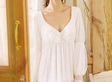 Load image into Gallery viewer, Vintage Princess Lace Night Gown Dress
