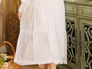 Vintage Princess Lace Night Gown Dress