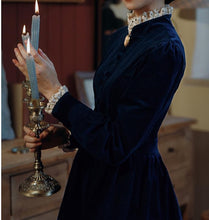 Load image into Gallery viewer, 1900s Style Stand Collar Vintage Dress
