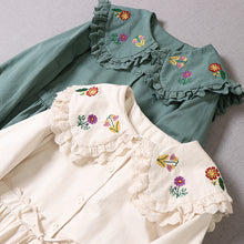 Load image into Gallery viewer, Cottagecore Embroidery Trench Dress
