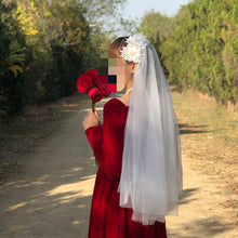 Load image into Gallery viewer, Double-layer Soft yarn Wedding veil
