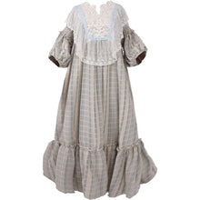 Load image into Gallery viewer, Victorian style Lace Stitching Cotton Night Gown Dress
