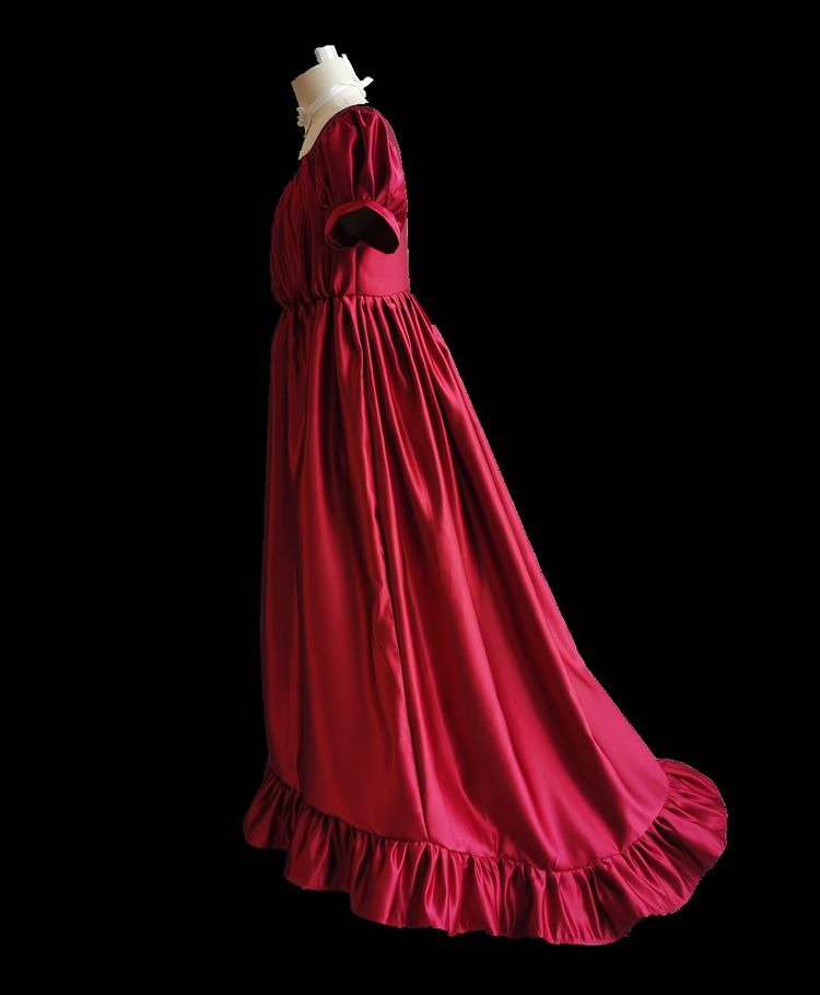 regency era prom dresses 1820s Biedermeier blue melange dress, Late regency ballgown