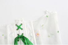 Load image into Gallery viewer, Handmade Daisy Embroidery Underbust Corset Waist Band

