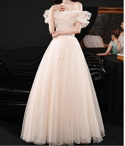 Retro Ethereal Off-Shoulder Prom Dress Bridesmaid dress