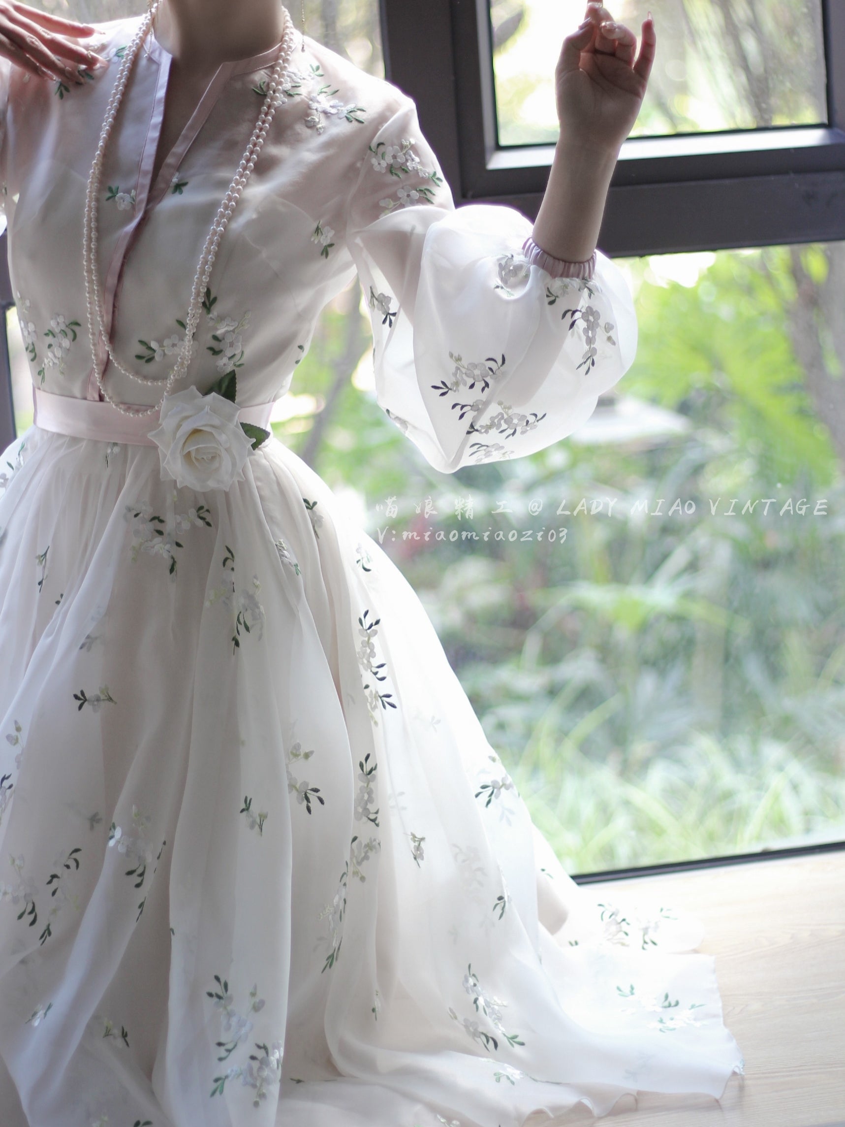 vintage dress cottagecore dress party dress 1930s 1940s dress 1950s dress 1900 dress Edwardian dress Prairie dress Lawn dress Period Drama Style Regency Dress