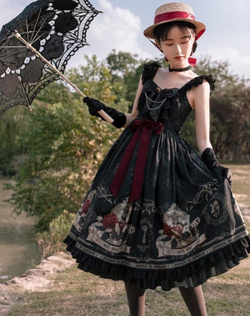 Gothic Style Vintage Sleeveless Lolita Dress