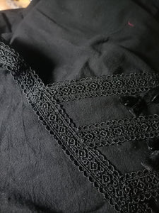 Custom Made Cotton Long Sleeves Regency Dress