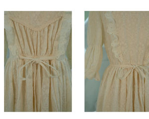 Vintage Victorian Style Handmade Embroidery Cotton Chemise Dress