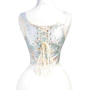 Vintage Remake Embroidery Lace up Corset