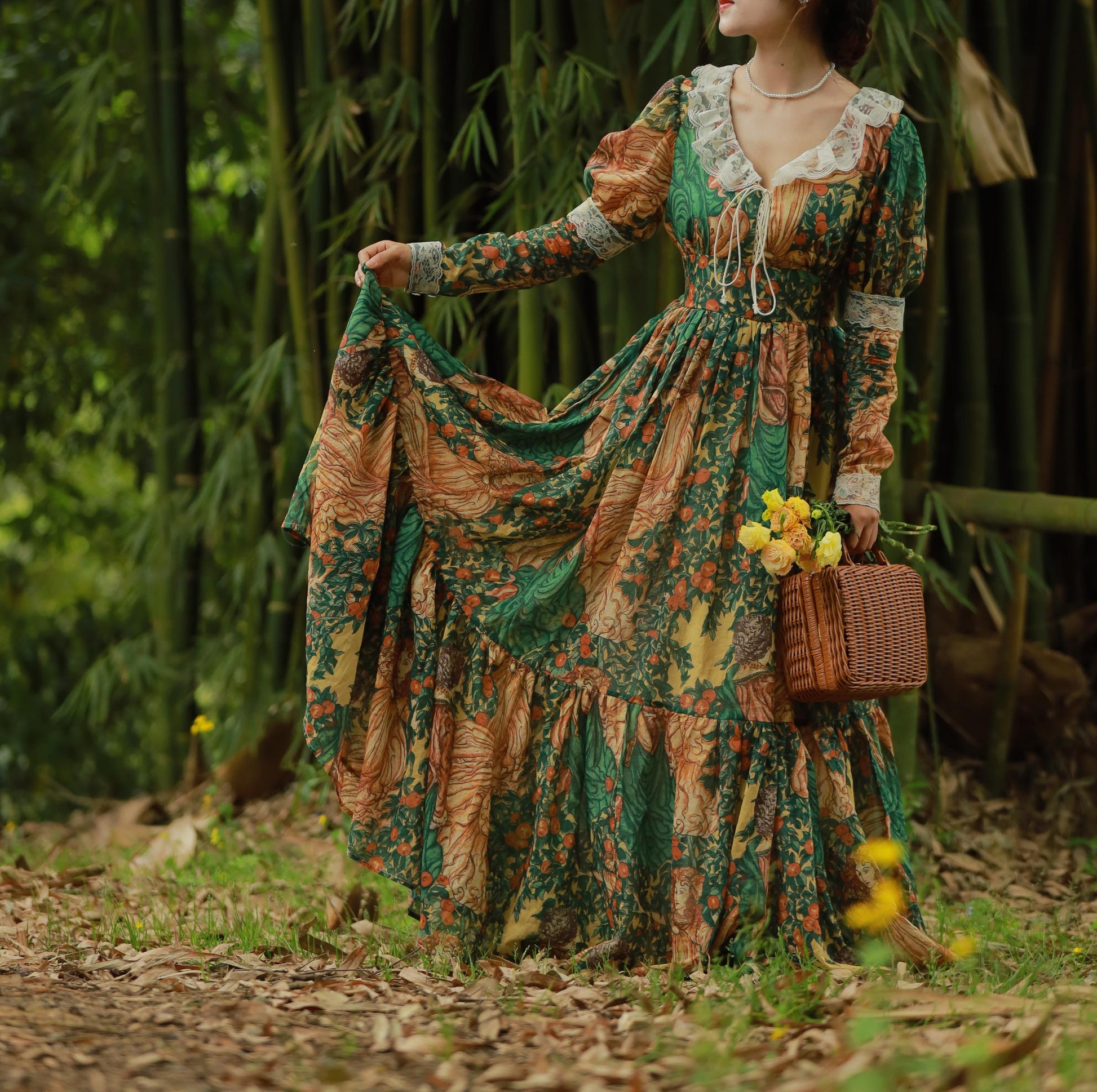 Gunne Sax Reproduction 70s Adam Eve Print Dress Retro Fairy Gunne Sax Reproduction 70s Adam Eve Print Dress Retro Fairy