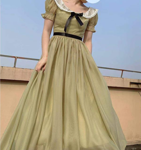 Handmade Gone With the Wind Vintage Lace Collar Dress