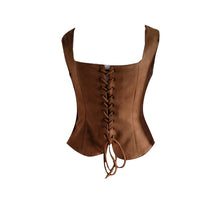 Load image into Gallery viewer, vintage corset vintage stay victorian corset vintage top vintage blouse handmade corset cottagecore corset WAISTCOAT
