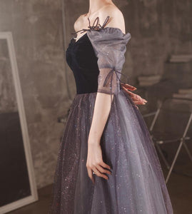 Retro Dreamy Tulle Shimmering Prom Dress Evening Dress