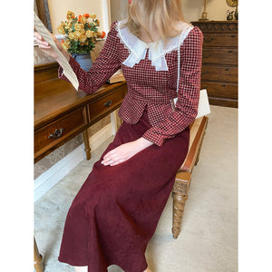 [Last Chance] Retro 80s Plaid Contrast Color Dress Final Sale