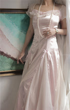 Load image into Gallery viewer, Handmade Vintage Dreamy Princess Pink Bow Stitched Dress Gown
