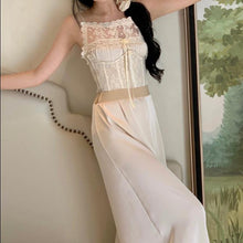Load image into Gallery viewer, Retro Ethereal Lace Waistband Dress Set
