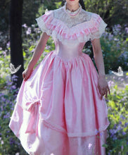 Load image into Gallery viewer, Gunne sax Style Vintage 70s Princess Pink Prom Dress
