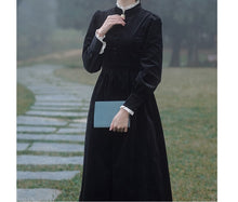 Load image into Gallery viewer, 1900s Style Stand Collar Vintage Dress
