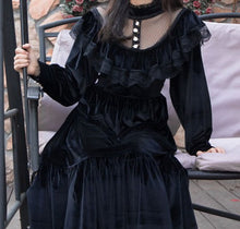 Load image into Gallery viewer, Vintage Dark Academia Gothic Style Dress
