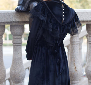 Vintage Dark Academia Gothic Style Dress