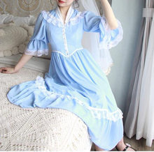 Load image into Gallery viewer, vintage dress cottagecore dress 1970s dress 50s dress prairie dress gunnesax dress lolita dress kawaii dress victorian dress edwardian dress 1900s dress gothic dress dark academia gunnesax dress laura ashley dress
