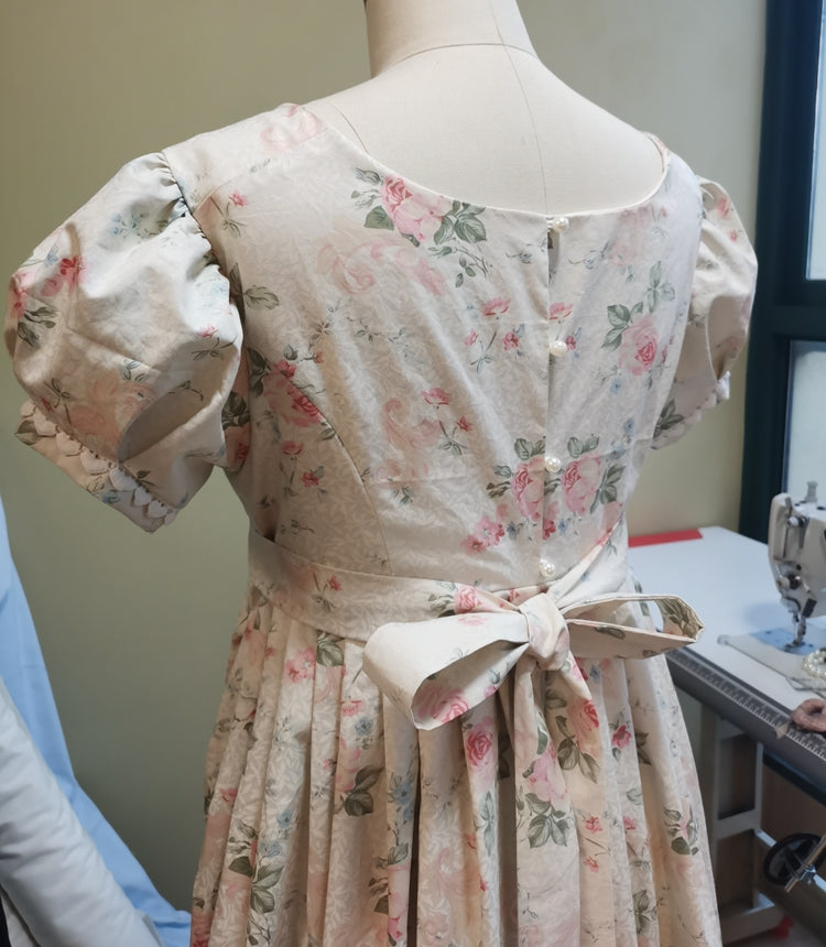 Custom Made Floral Regency Dress Period Drama Inspired Dress