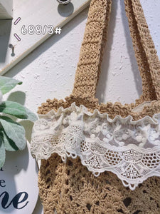 cottagecore bag straw bag vintage hand bag