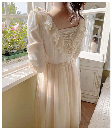 Period Drama Inspired Lace Collar Vintage Dress Final Sale S I Retro Fairy