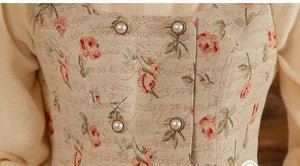 Retro Floral Waistcoat Vest