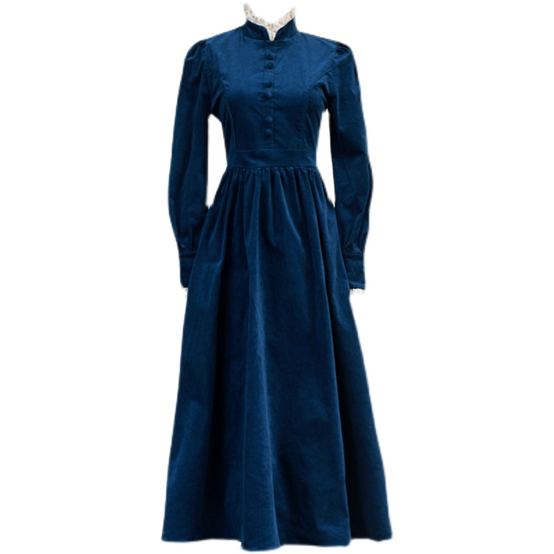1900s Style Stand Collar Vintage Dress – Retro Fairy