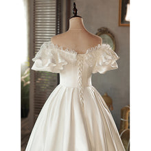 Load image into Gallery viewer, Retro Princess Puff Sleeves Bridal Dress Bridesmaid Wedding Guest Dress
