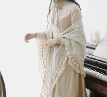 Load image into Gallery viewer, Cottageocre Vintage Cotton Shawl Scarf
