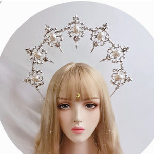 Handmade Halo Crown Gothic Lolita Halo Headpiece vintage jewelry vintage accessories