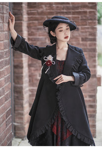 Gothic Style Dark Academia Coat Jacket