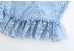 Handmade Blue Fairy Boned Corset Top