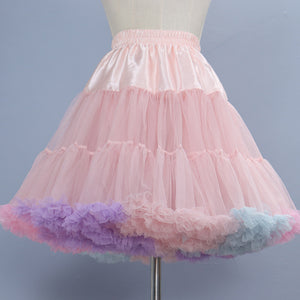 Retro Rainbow Petticoat Tutu Underskirt