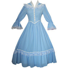 Load image into Gallery viewer, vintage dress cottagecore dress 1970s dress 50s dress prairie dress gunnesax dress lolita dress kawaii dress victorian dress edwardian dress 1900s dress gothic dress dark academia gunnesax dress laura ashley dress
