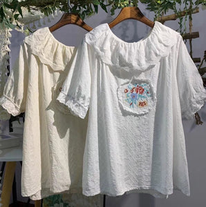 vintage blouse top cottagecore blouse top 1970s 1940s 1950s top blouse