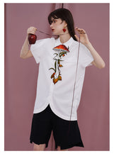 Load image into Gallery viewer, Handmade Cottagecore Mushroom Tie Shirt Accessory
